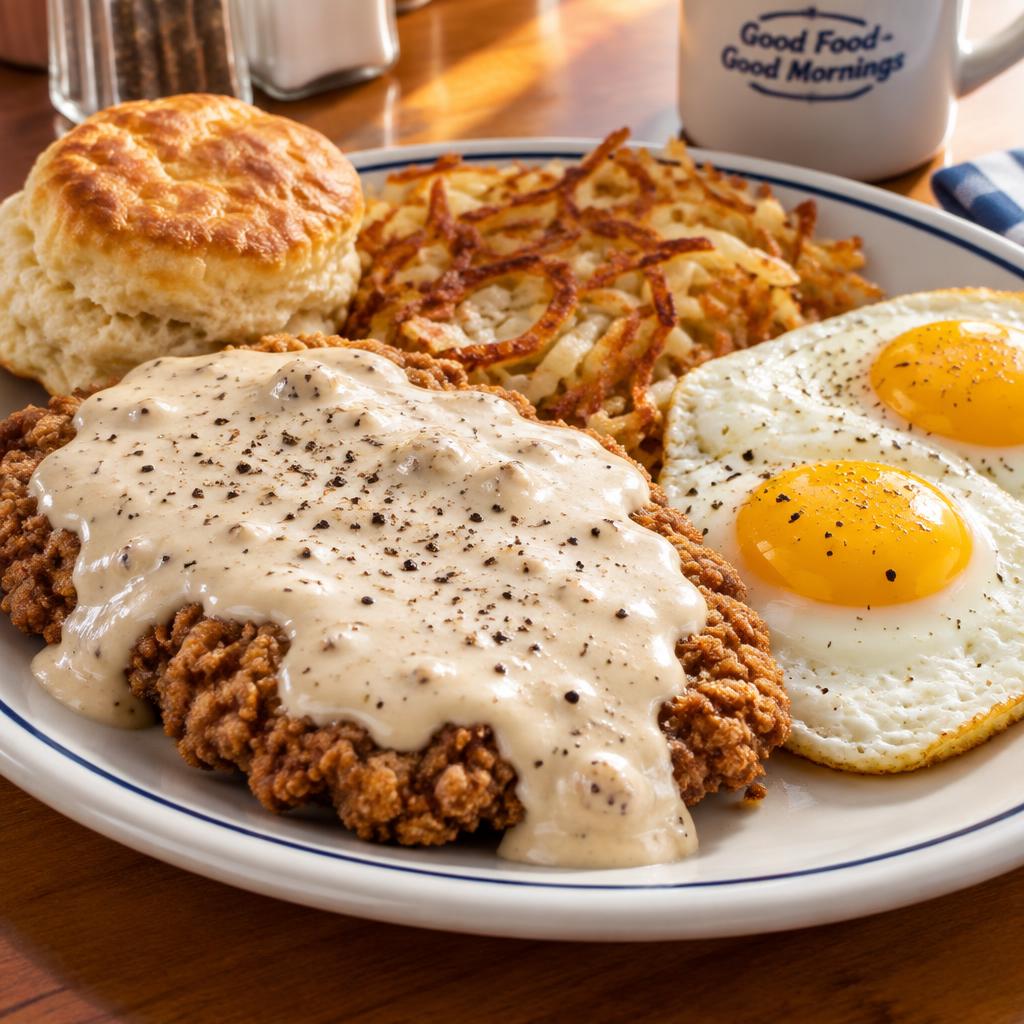 Country Fried Steak and Eggs